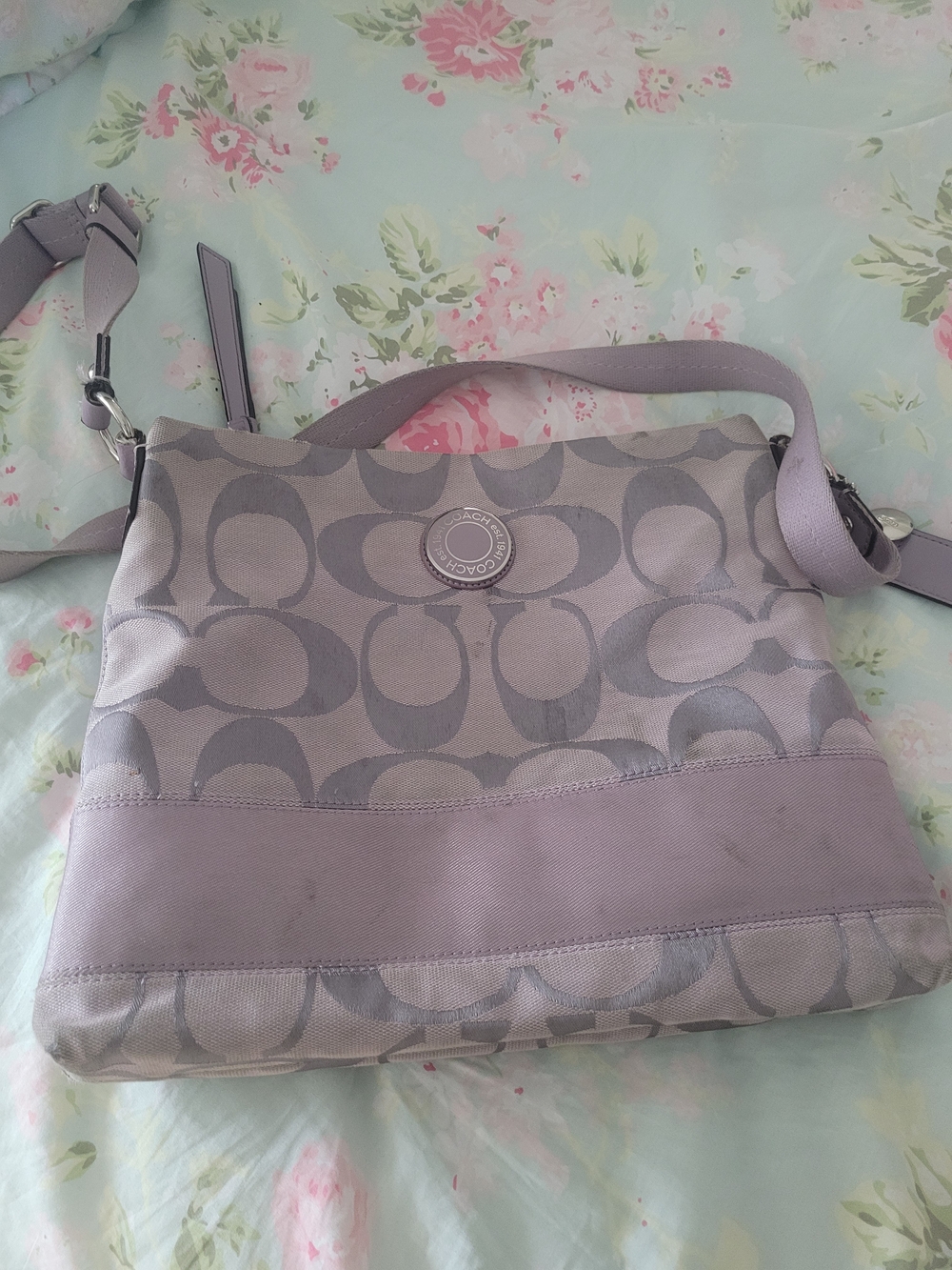 Coach Lavender Signature Crossbody Bag